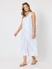 Haven Chevron Stitch Linen Dress - White Mocha