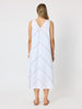 Haven Chevron Stitch Linen Dress - White Mocha