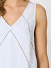 Haven Chevron Stitch Linen Dress - White Mocha