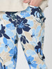Amalfi Floral Rose Print Slim Leg Pant - Cornflower Multi