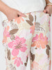 Amalfi Floral Rose Print Slim Leg Pant - Pink/Multi