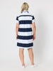 Riviera Polo Stripe Dress  - Navy White