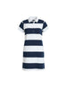 Riviera Polo Stripe Dress  - Navy White