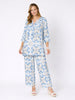 Portofino Print Wide Leg Pant - Cornflower Multi