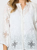 Carmen Embroidered Lace Top - White