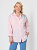 Oasis Embroidered Cotton Shirt - Pink
