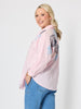 Oasis Embroidered Cotton Shirt - Pink