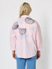 Oasis Embroidered Cotton Shirt - Pink