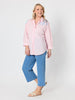 Oasis Embroidered Cotton Shirt - Pink