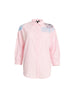 Oasis Embroidered Cotton Shirt - Pink