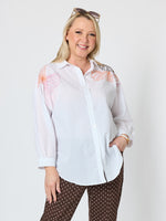 Oasis Cotton Embroidered Shirt - White