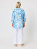 Amalfi Paisley Print Sheer Shirt - Cornflower Multi