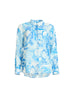 Amalfi Paisley Print Sheer Shirt - Cornflower Multi