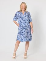 Monterey Floral Print Dress - Capri White