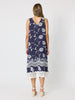Aegean Coast Lace Dress - Navy/White