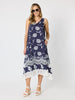 Aegean Coast Lace Dress - Navy/White