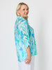 Island Bloom Floral Print Sheer Shirt - Seafoam Multi