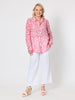 Lara Wide Leg Linen Pant - White