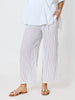 Haven Stripe Wide Leg Linen Pant - Mocha White