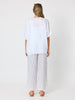 Haven Stripe Wide Leg Linen Pant - Mocha White