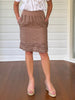 Ruffle Hem Skirt - Mocha