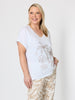 Seaside Cotton Beaded T-shirt - White