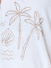 Seaside Cotton Beaded T-shirt - White