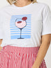 Summer Spritz Print Cotton Tee - White Multi