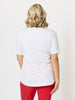 Shimmer Sequin Star Cotton Tee - White/Silver