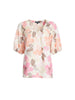 Amalfi Floral Rose Print Top - Pink/Multi