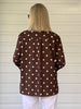 Riviera Cotton Spot Shirt - Coffee White