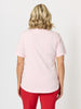 Festive Embroidered Bow Cotton Tee - Pink
