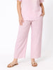 Lilly Scallop Hem Linen Pant - Pale Pink
