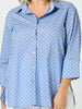 Summer Spot Print Cotton Shirt - Blue
