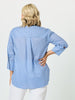 Summer Spot Print Cotton Shirt - Blue