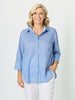 Summer Spot Print Cotton Shirt - Blue