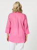Summer Spot Print Cotton Shirt - Pink