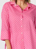 Summer Spot Print Cotton Shirt - Pink