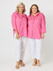 Summer Spot Print Cotton Shirt - Pink