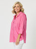 Summer Spot Print Cotton Shirt - Pink