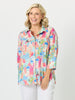 Santorini Landscape Print Cotton Shirt - Multi