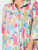 Santorini Landscape Print Cotton Shirt - Multi