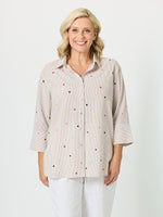 Tuscan Stripe Cotton Shirt - Multi