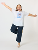 Summer Spritz Print Cotton Tee - White Multi