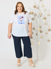 Summer Spritz Print Cotton Tee - White Multi