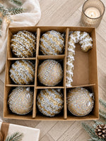 Christmas Jewel Ornament Set - Gold