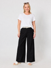 Luella Wide Leg Linen Pant - Black