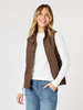 Brighton Puffer Vest - Chocolate