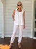 Lino Tapered Pant - White