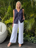 Lino Wide Leg Pant - White